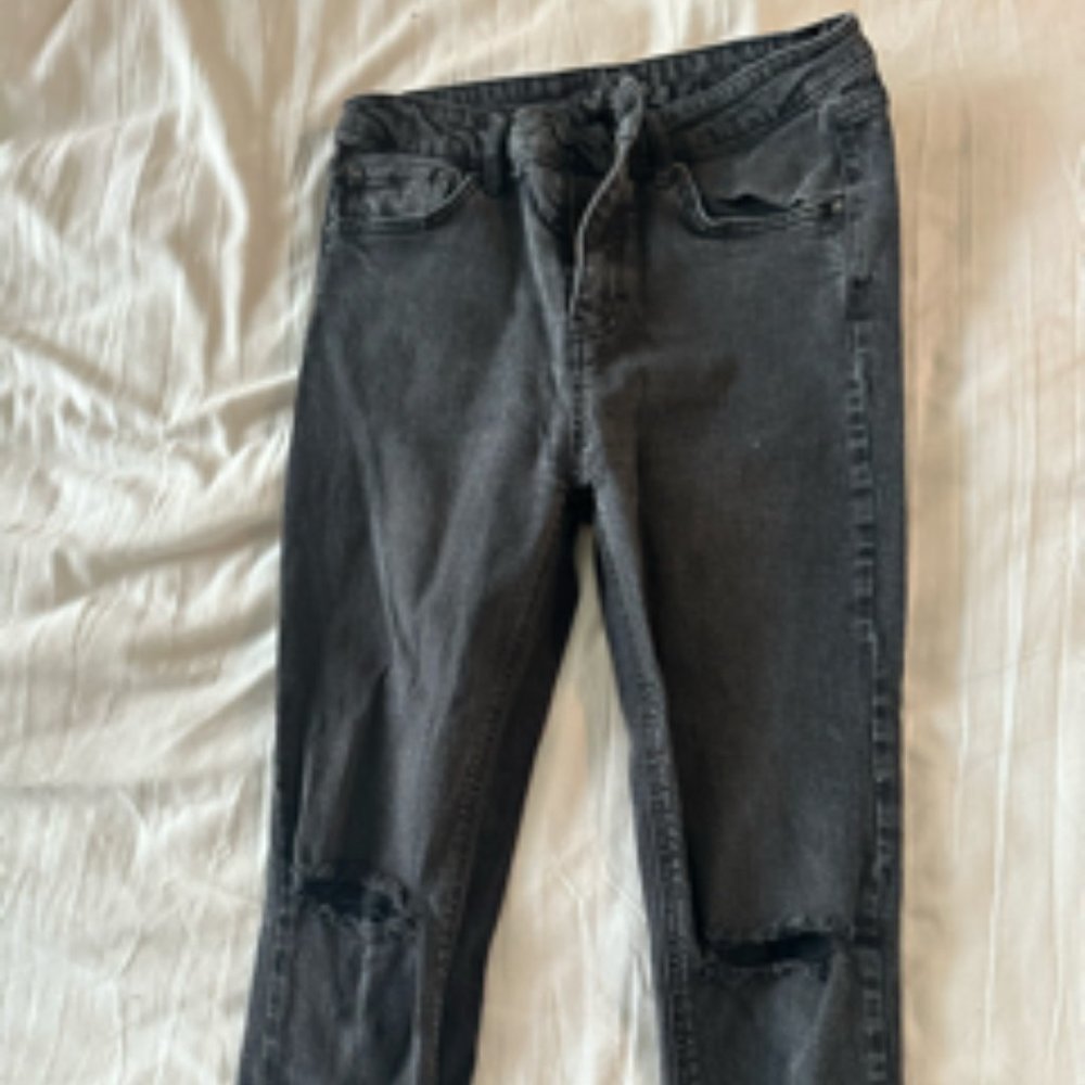 Target Black High Waisted Distressed Denim